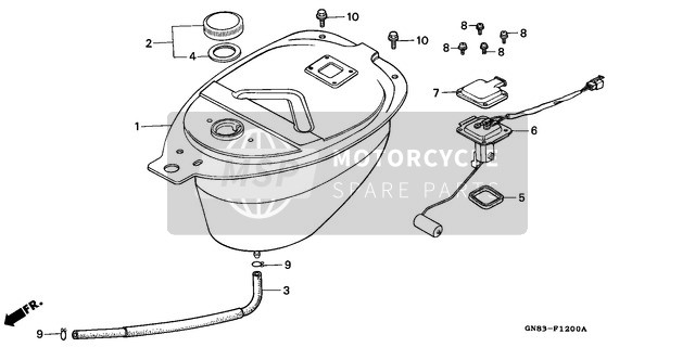 Honda C90M 1996 Fuel Tank for a 1996 Honda C90M